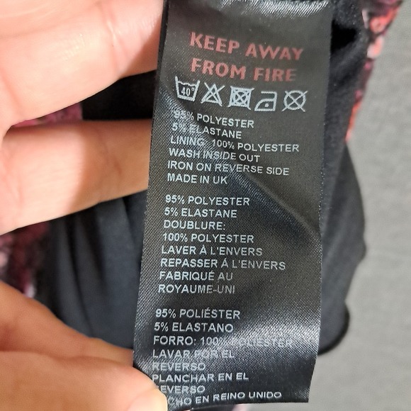 Urban Outfitters Dress Size XS Floral Black Mini Baby Doll Mesh Lettuce Hem Y2K - Picture 8 of 9